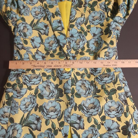 ALICE + OLIVA MACEY NOTCH COLLAR FITTED FLORAL BLAZER SIZE 6 - Picture 12 of 16